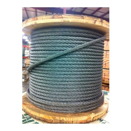 SOUTHERN WIRE 250' 9/16in Dia. 6x19 Improved Plow Stee Galvanized Wire Rope 002700-00080